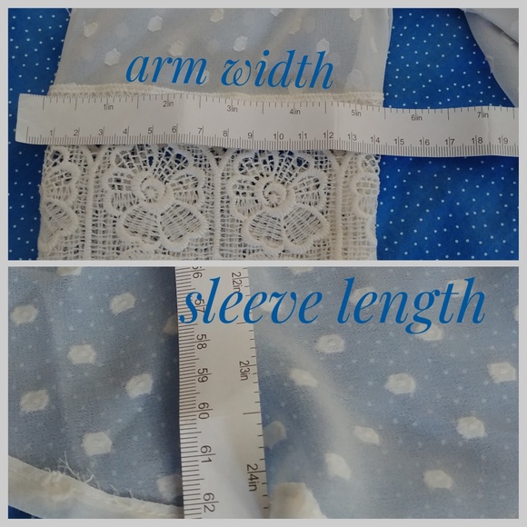 🌺HP🌺 Off-white Chiffon Bell Sleeve Blouse NWT - Picture 3 of 6